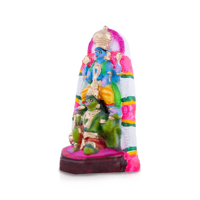 Hanuman Vahanam Clay Golu Bommai - 8 x 5 Inches | Giri Golu Doll/ Navaratri Golu Bomma/Gombe/Bommai