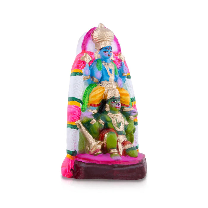 Hanuman Vahanam Clay Golu Bommai - 8 x 5 Inches | Giri Golu Doll/ Navaratri Golu Bomma/Gombe/Bommai