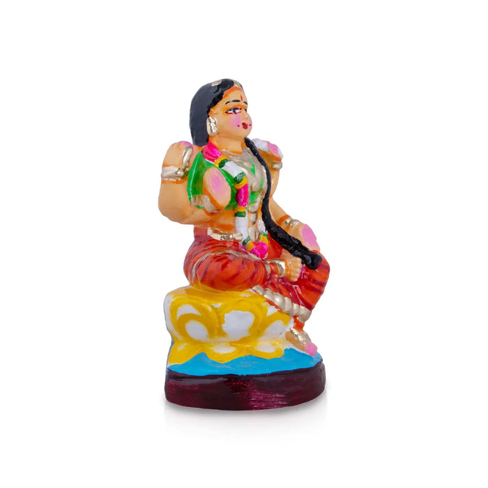 Balambigai Clay Golu Bommai - 8 x 4 Inches | Giri Golu Doll/ Navaratri Golu Bomma/Gombe/Bommai