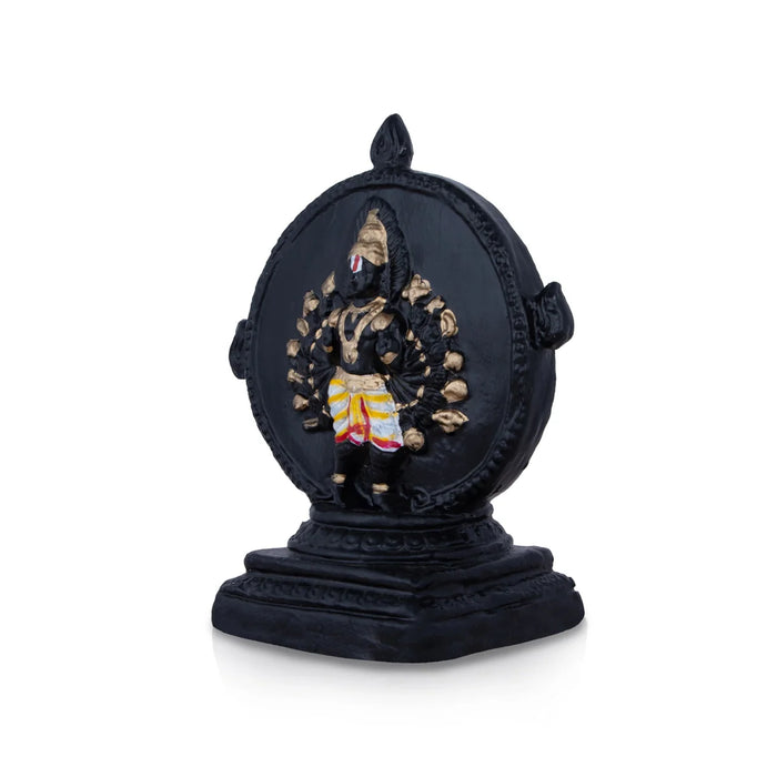 Chakrathazhwar Clay Golu Bommai - 8 x 7 Inches | Giri Golu Doll/ Navaratri Golu Bomma/Gombe/Bommai