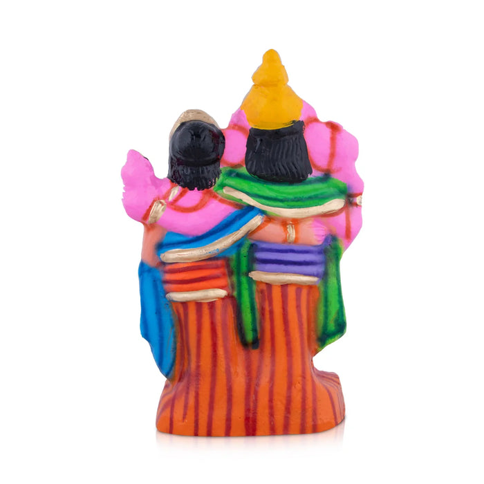 Vinayagar Murugan Clay Golu Bommai - 10 x 6 Inches | Giri Golu Doll/ Navaratri Golu Bomma/Gombe/Bommai