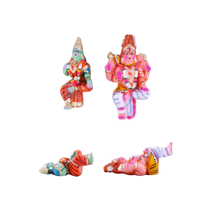 Kailangiri Clay Golu Bommai Set - 9.5 x 12 Inches | Giri Golu Doll/Navaratri Golu Bomma/Gombe/Bommai