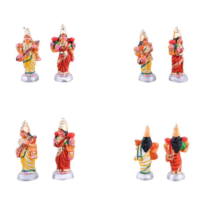 Kailangiri Clay Golu Bommai Set - 9.5 x 12 Inches | Giri Golu Doll/Navaratri Golu Bomma/Gombe/Bommai