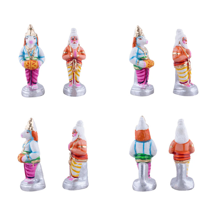 Kailangiri Clay Golu Bommai Set - 9.5 x 12 Inches | Giri Golu Doll/Navaratri Golu Bomma/Gombe/Bommai