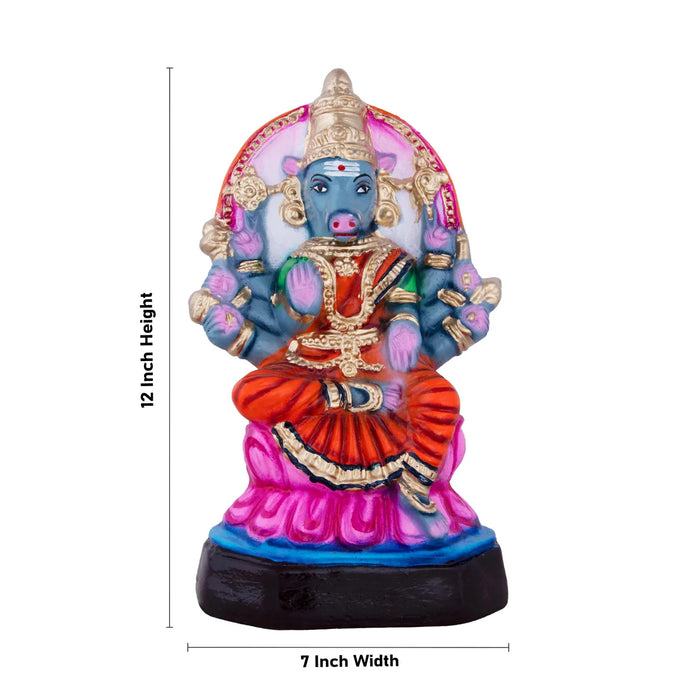 Varahi Amman Paper Mache Golu Bommai - 12 x 7 Inches | Giri Golu Doll/ Navaratri Golu Bomma/Gombe/Bommai