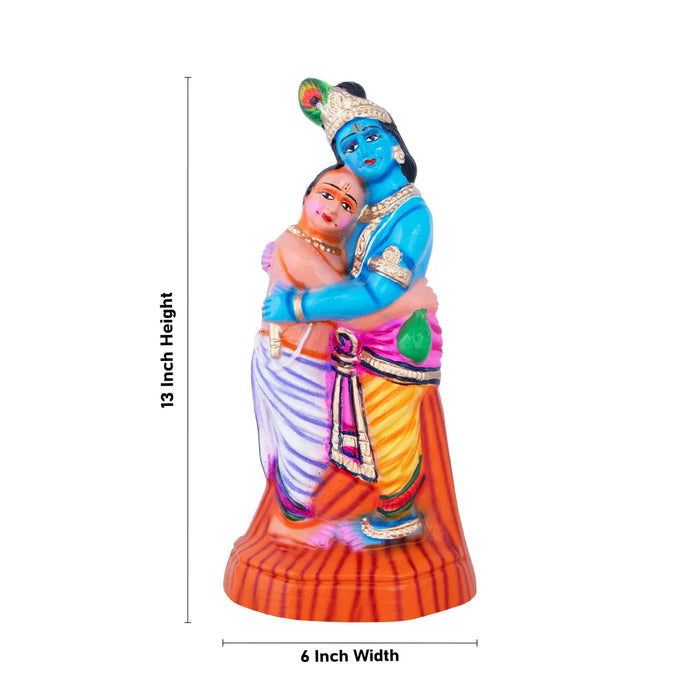 Krishna with Kuselar Paper Mache Golu Bommai - 13 x 6 Inches | Giri Golu Doll/ Navaratri Golu Bomma/Gombe