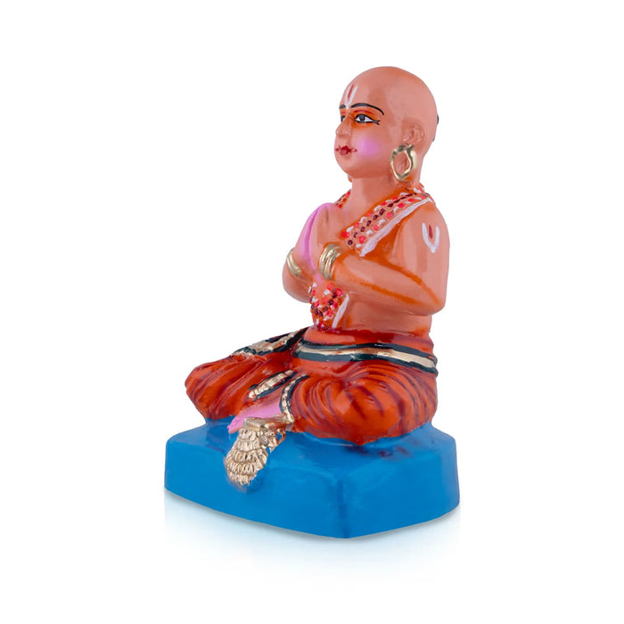 Ramanujacharya Statue Paper Mache Golu Bommai - 8 x 5.5 Inches | Giri Golu Doll/ Navaratri Golu Bomma/Gombe