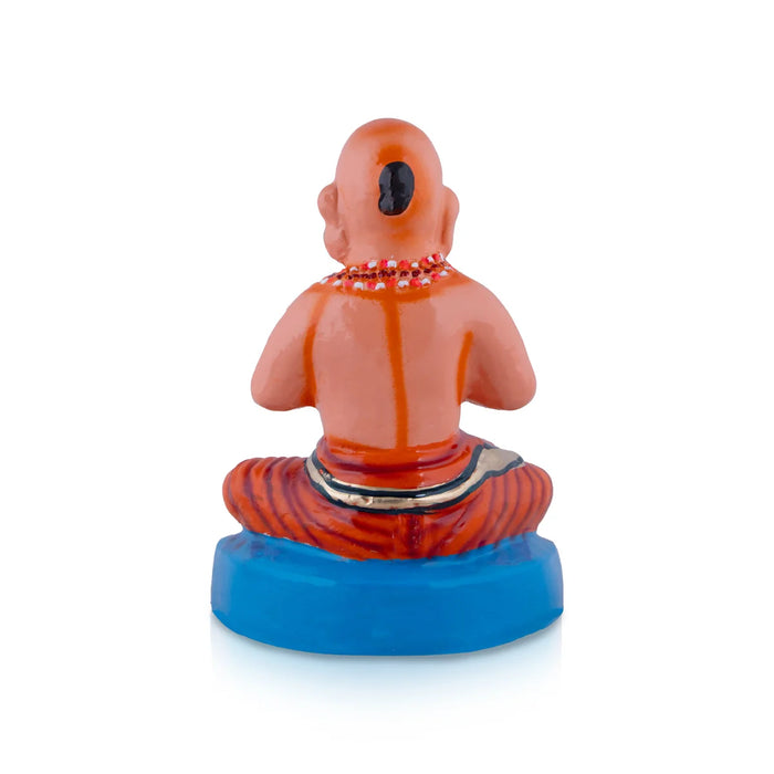 Ramanujacharya Statue Paper Mache Golu Bommai - 8 x 5.5 Inches | Giri Golu Doll/ Navaratri Golu Bomma/Gombe