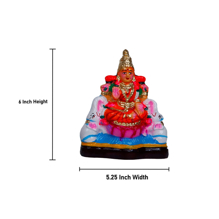 Ashta Lakshmi Clay Golu Bommai Set - 6 x 5.25 Inches | Giri Golu Doll/ Navaratri Kolu Bomma/ Bommalu/ Gombe