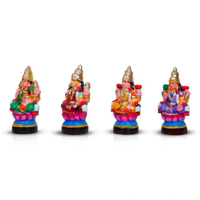 Ashta Lakshmi Clay Golu Bommai Set - 6 x 5.25 Inches | Giri Golu Doll/ Navaratri Kolu Bomma/ Bommalu/ Gombe