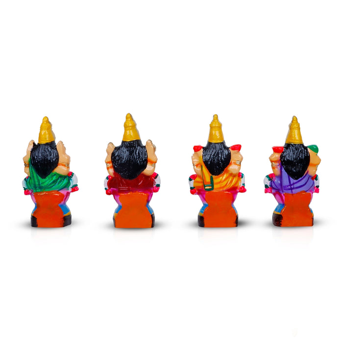 Ashta Lakshmi Clay Golu Bommai Set - 6 x 5.25 Inches | Giri Golu Doll/ Navaratri Kolu Bomma/ Bommalu/ Gombe