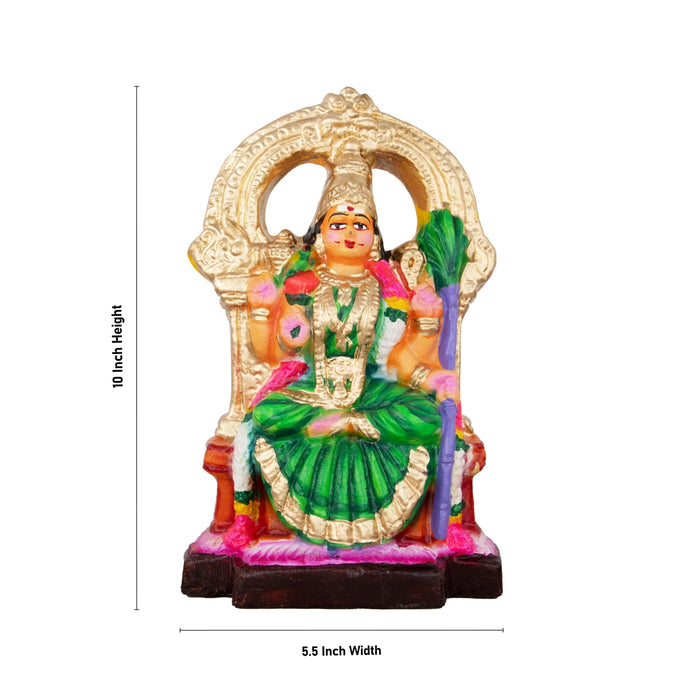 Kamakshi Vilakku Pooja Clay Golu Bommai Set - 10 x 5.5 Inches | Giri Golu Doll/ Navaratri Golu Bomma/Gombe/Bommai