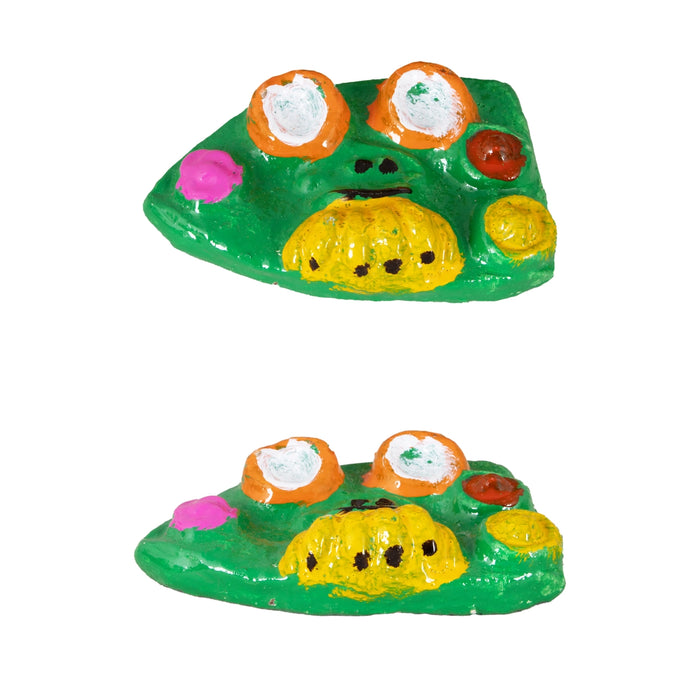 Kamakshi Vilakku Pooja Clay Golu Bommai Set - 10 x 5.5 Inches | Giri Golu Doll/ Navaratri Golu Bomma/Gombe/Bommai