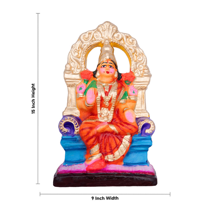 Lakshmi Vilakku Poojai Clay Golu Bommai Set - 15 x 9 Inches | Giri Golu Doll/ Navaratri Golu Bomma/Gombe/Bommai