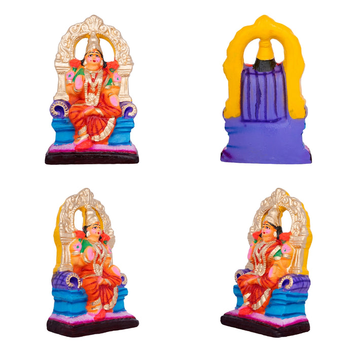 Lakshmi Vilakku Poojai Clay Golu Bommai Set - 15 x 9 Inches | Giri Golu Doll/ Navaratri Golu Bomma/Gombe/Bommai