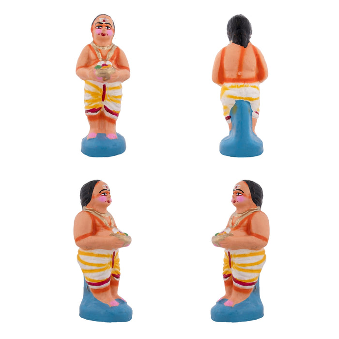 Lakshmi Vilakku Poojai Clay Golu Bommai Set - 15 x 9 Inches | Giri Golu Doll/ Navaratri Golu Bomma/Gombe/Bommai