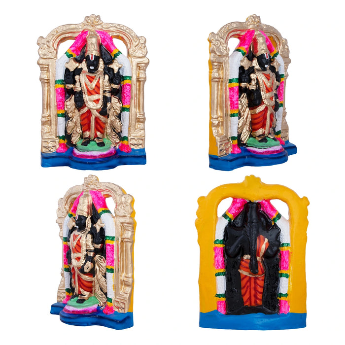 Tirupati Netra Darisanam Clay Golu Bommai Set - 10 x 7 Inches | Giri Golu Doll/Navaratri Golu Bomma/Gombe/Bommai