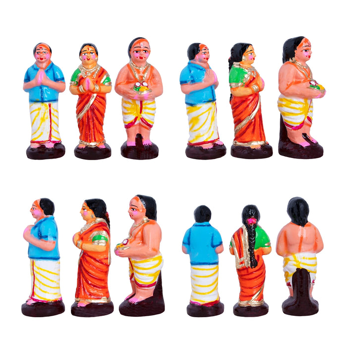 Tirupati Netra Darisanam Clay Golu Bommai Set - 10 x 7 Inches | Giri Golu Doll/Navaratri Golu Bomma/Gombe/Bommai