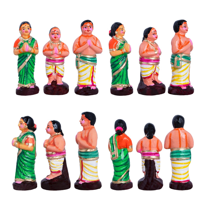 Tirupati Netra Darisanam Clay Golu Bommai Set - 10 x 7 Inches | Giri Golu Doll/Navaratri Golu Bomma/Gombe/Bommai