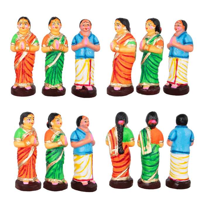 Tirupati Netra Darisanam Clay Golu Bommai Set - 10 x 7 Inches | Giri Golu Doll/Navaratri Golu Bomma/Gombe/Bommai