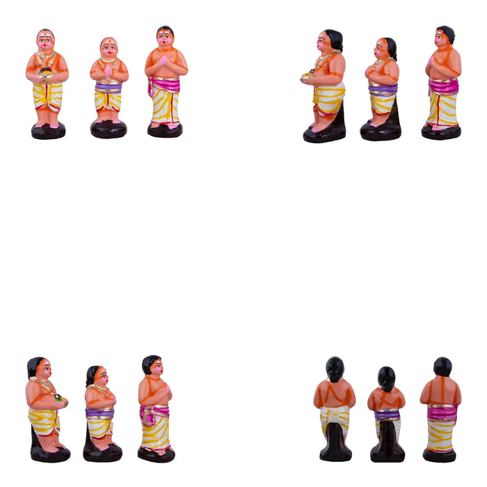 Girivalam Clay Golu Bommai Set - 9 x 11 Inches | Giri Golu Doll/ Navaratri Golu Bomma/Gombe/Bommai