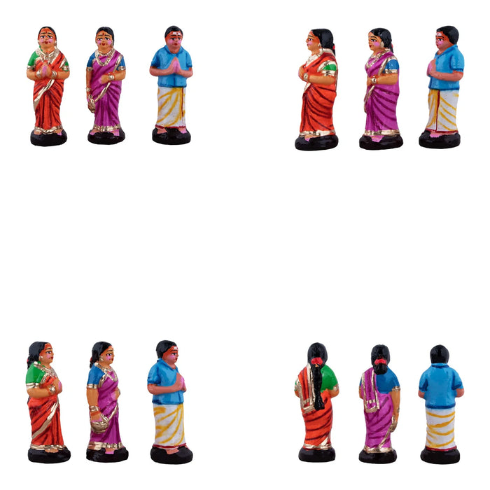 Girivalam Clay Golu Bommai Set - 9 x 11 Inches | Giri Golu Doll/ Navaratri Golu Bomma/Gombe/Bommai