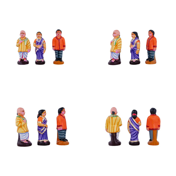 Marriage Clay Golu Bommai Set - 13 x 13 Inches | Giri Golu Doll/ Navaratri Golu Bomma/ Gombe/ Bommai