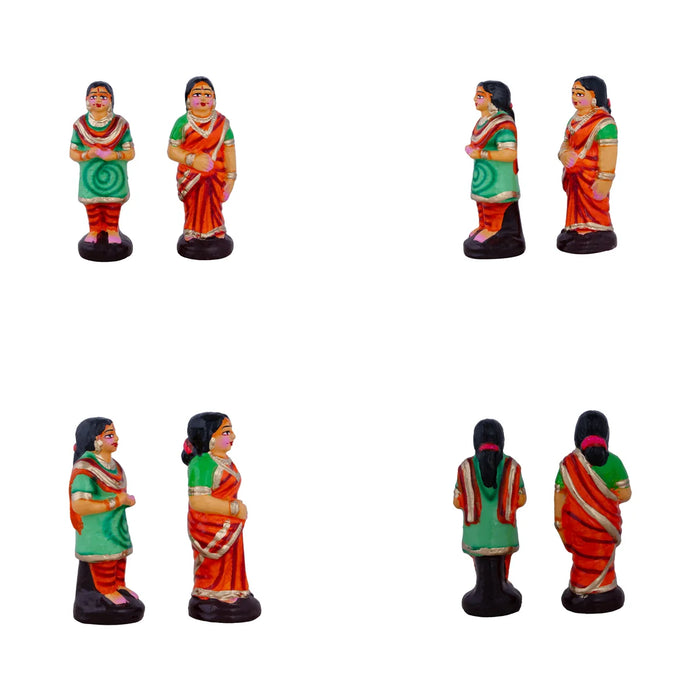 Marriage Clay Golu Bommai Set - 13 x 13 Inches | Giri Golu Doll/ Navaratri Golu Bomma/ Gombe/ Bommai