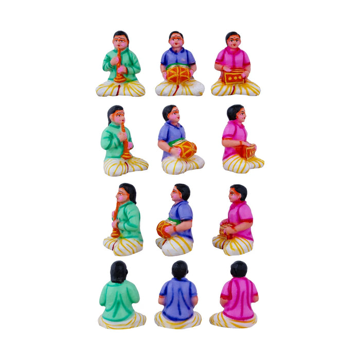 Marriage Clay Golu Bommai Set - 13 x 13 Inches | Giri Golu Doll/ Navaratri Golu Bomma/ Gombe/ Bommai