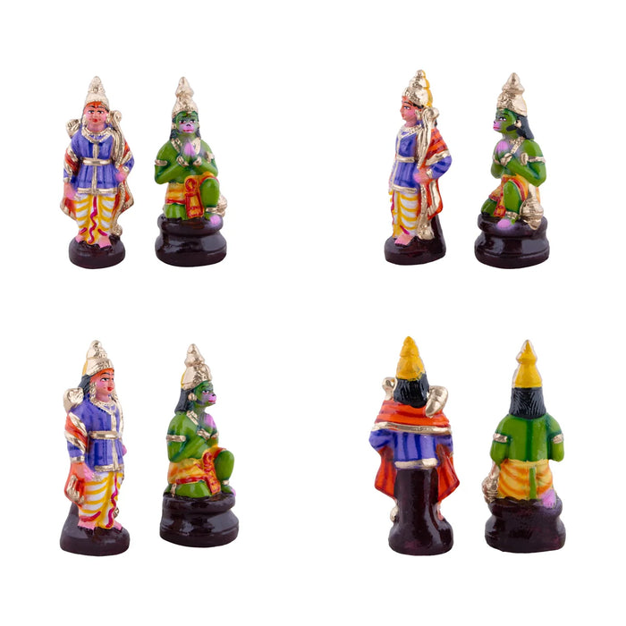 Ramar Pattabhishekam Clay Golu Bommai Set - 12 x 9 Inches | Giri Golu Doll/ Navaratri Golu Bomma/Gombe/Bommai