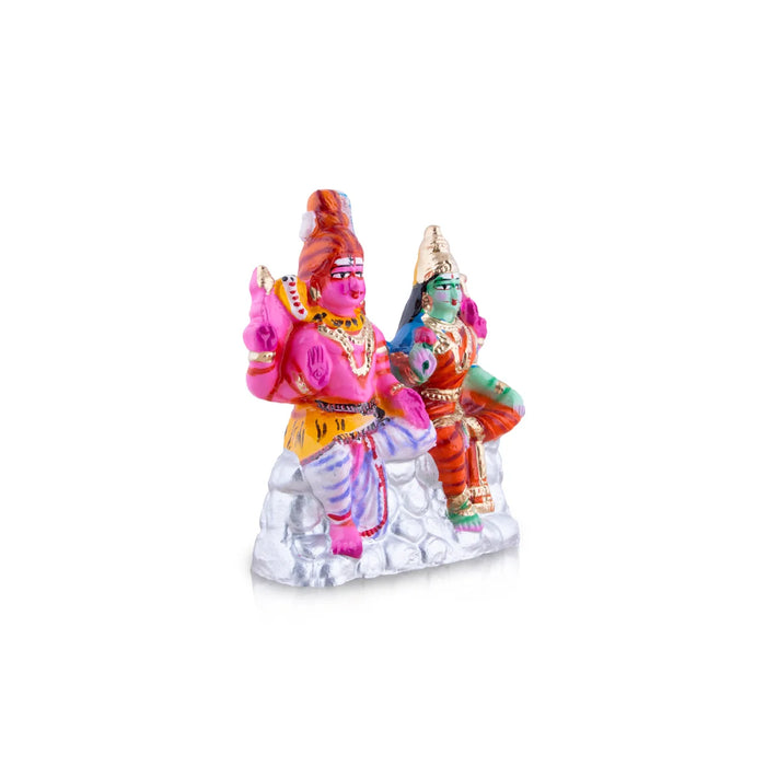 Kailasa Parvatham Clay Golu Bommai Pair - 15 x 9 Inches | Giri Golu Doll/ Navaratri Golu Bomma/Gombe/Bommai