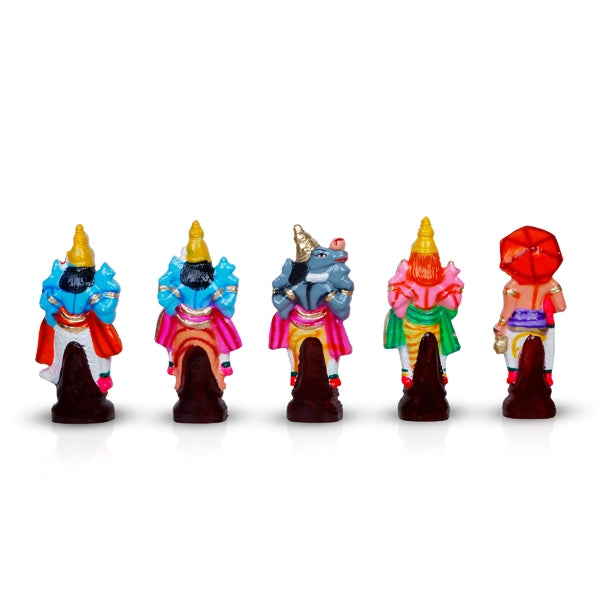 Dasavatharam Clay Golu Bommai Set - 6 x 3.5 Inches | Giri Golu Doll/ Navaratri Golu Bomma/Gombe/Bommai