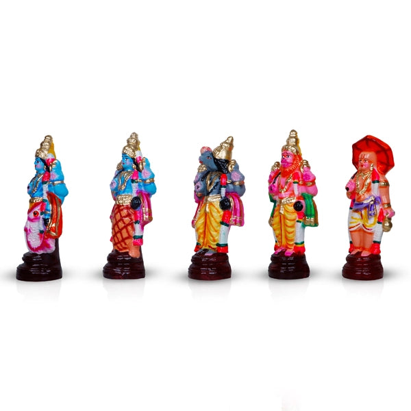 Dasavatharam Clay Golu Bommai Set - 6 x 3.5 Inches | Giri Golu Doll/ Navaratri Golu Bomma/Gombe/Bommai