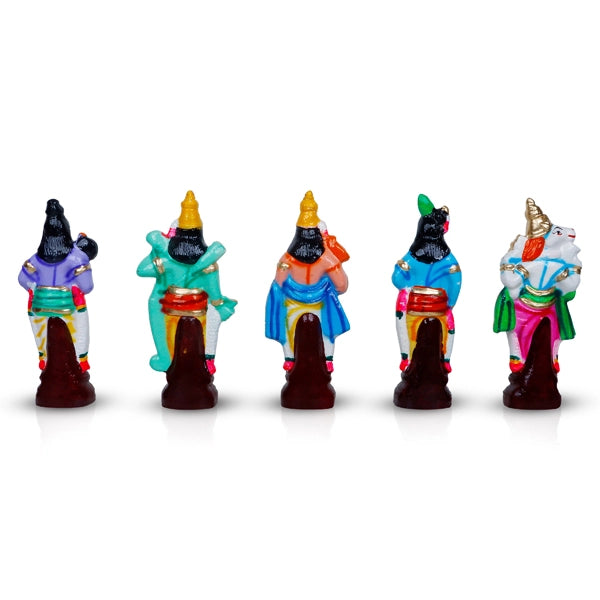 Dasavatharam Clay Golu Bommai Set - 6 x 3.5 Inches | Giri Golu Doll/ Navaratri Golu Bomma/Gombe/Bommai