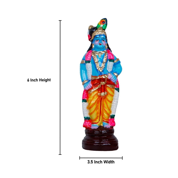 Dasavatharam Clay Golu Bommai Set - 6 x 3.5 Inches | Giri Golu Doll/ Navaratri Golu Bomma/Gombe/Bommai