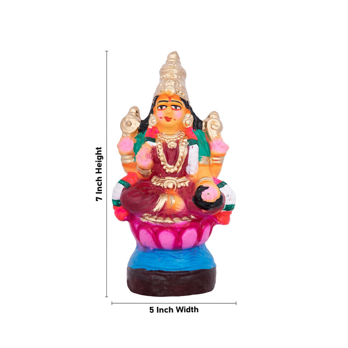 Ashta Lakshmi Clay Golu Bommai Set - 7 x 5 Inches | Giri Golu Doll/ Navaratri Golu Bomma/Gombe/Bommai