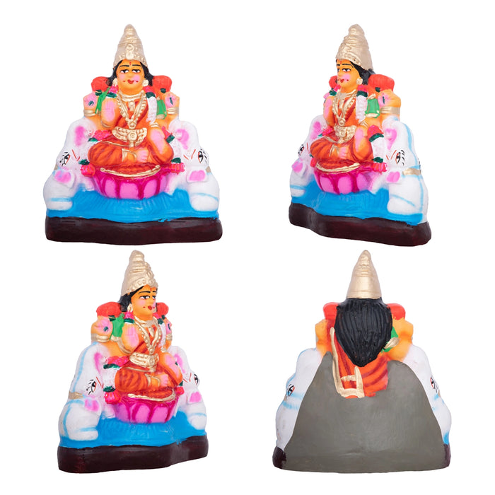 Ashta Lakshmi Clay Golu Bommai Set - 7 x 5 Inches | Giri Golu Doll/ Navaratri Golu Bomma/Gombe/Bommai