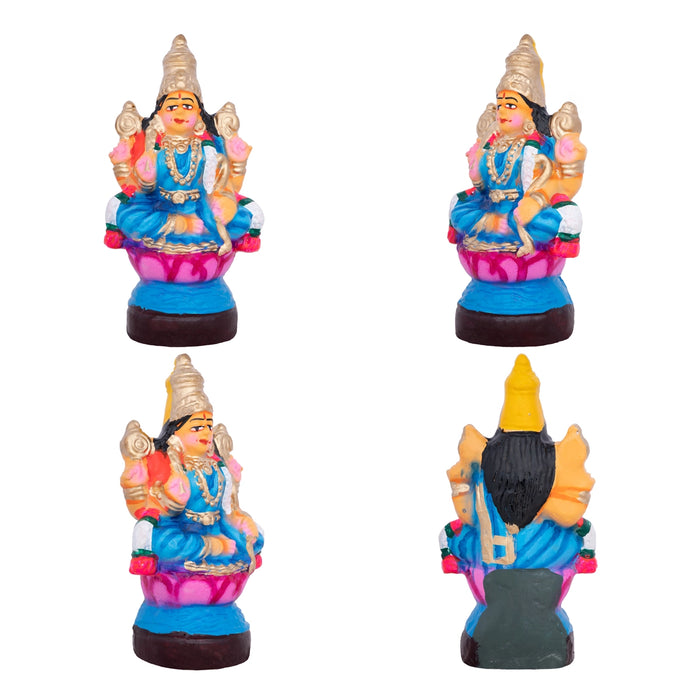 Ashta Lakshmi Clay Golu Bommai Set - 7 x 5 Inches | Giri Golu Doll/ Navaratri Golu Bomma/Gombe/Bommai