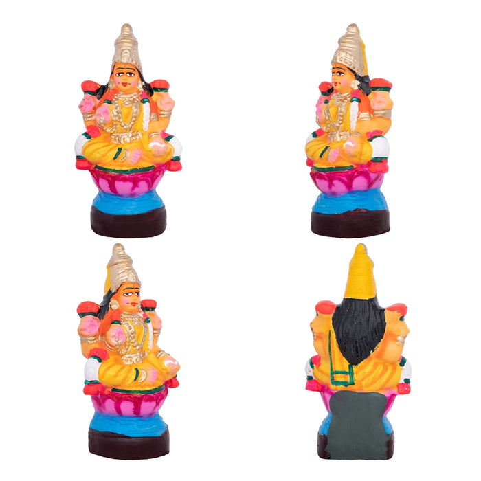 Ashta Lakshmi Clay Golu Bommai Set - 7 x 5 Inches | Giri Golu Doll/ Navaratri Golu Bomma/Gombe/Bommai