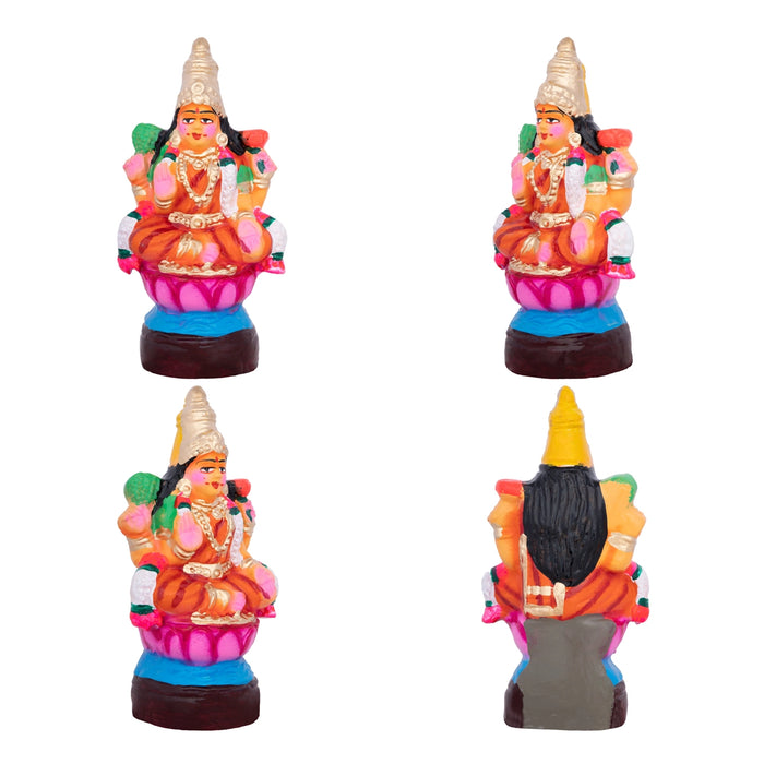 Ashta Lakshmi Clay Golu Bommai Set - 7 x 5 Inches | Giri Golu Doll/ Navaratri Golu Bomma/Gombe/Bommai