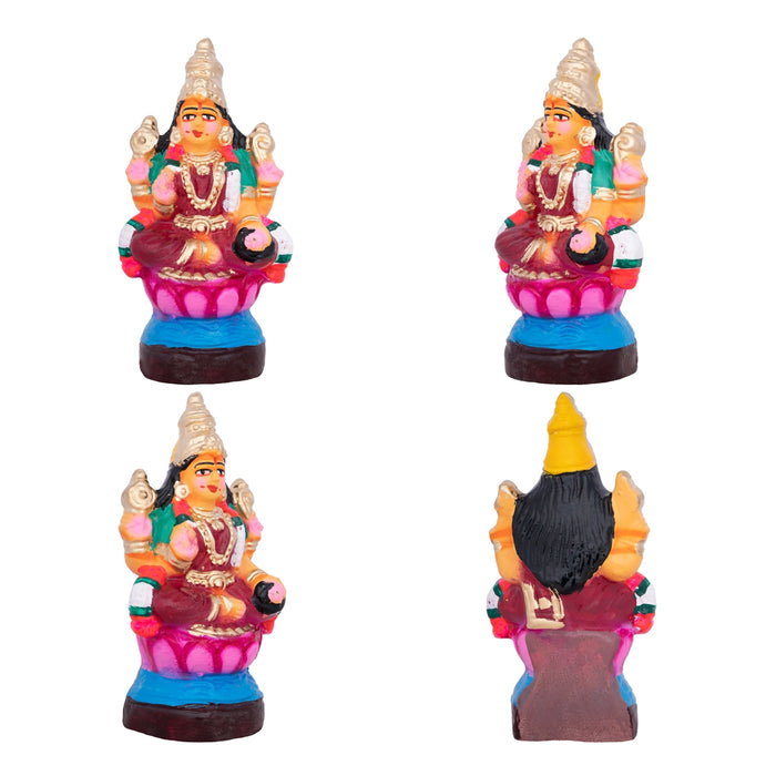 Ashta Lakshmi Clay Golu Bommai Set - 7 x 5 Inches | Giri Golu Doll/ Navaratri Golu Bomma/Gombe/Bommai