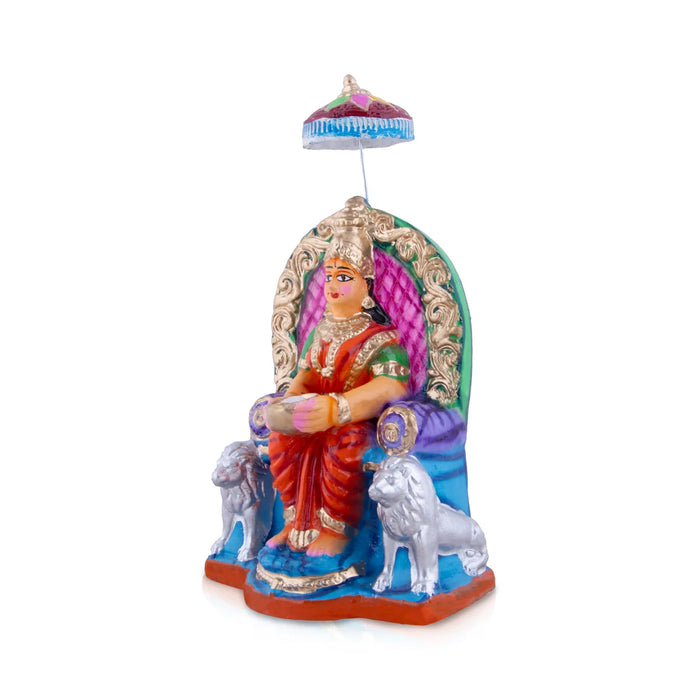 Annapurna Devi Clay Golu Bommai Pair - 14 x 7 Inches | Giri Golu Doll/ Navaratri Golu Bomma/Gombe/Bommai