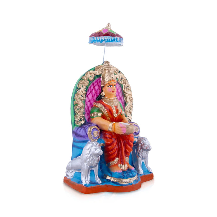 Annapurna Devi Clay Golu Bommai Pair - 14 x 7 Inches | Giri Golu Doll/ Navaratri Golu Bomma/Gombe/Bommai