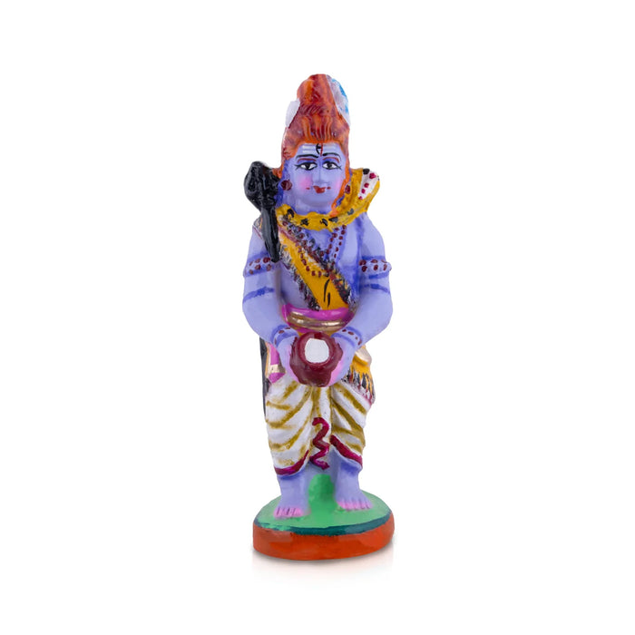 Annapurna Devi Clay Golu Bommai Pair - 14 x 7 Inches | Giri Golu Doll/ Navaratri Golu Bomma/Gombe/Bommai