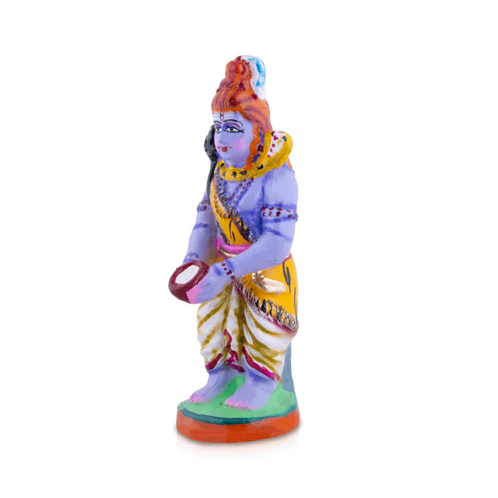 Annapurna Devi Clay Golu Bommai Pair - 14 x 7 Inches | Giri Golu Doll/ Navaratri Golu Bomma/Gombe/Bommai