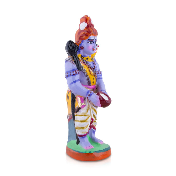 Annapurna Devi Clay Golu Bommai Pair - 14 x 7 Inches | Giri Golu Doll/ Navaratri Golu Bomma/Gombe/Bommai