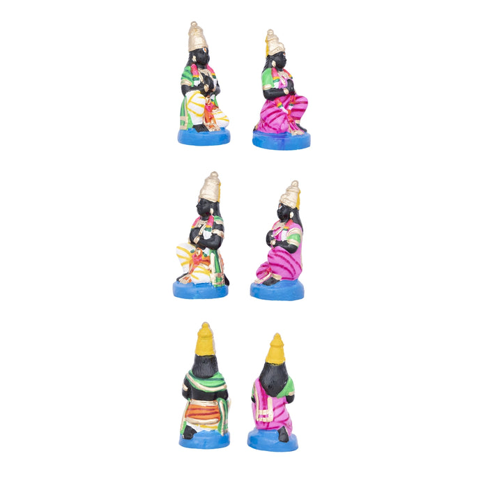 Uppiliappan Perumal Clay Golu Bommai Set - 12 x 7.5 Inches | Giri Golu Doll/ Navaratri Golu Bomma/Gombe/Bommai