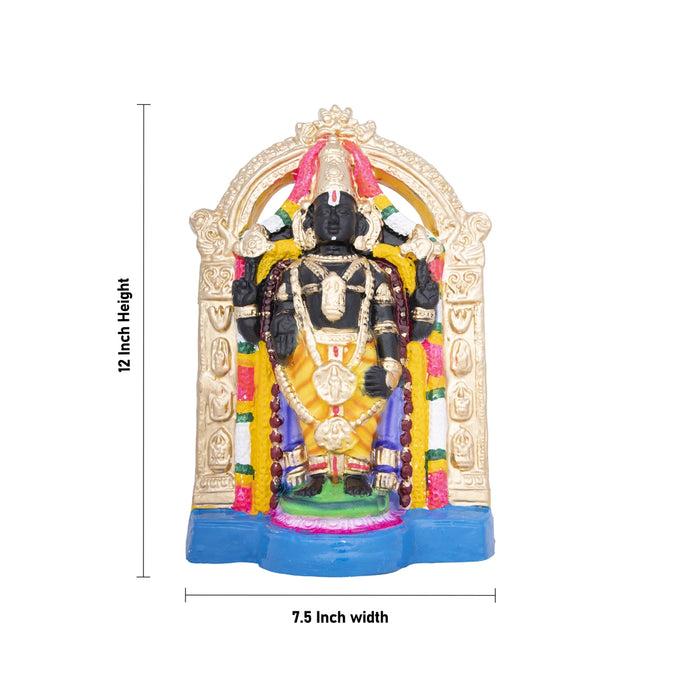 Uppiliappan Perumal Clay Golu Bommai Set - 12 x 7.5 Inches | Giri Golu Doll/ Navaratri Golu Bomma/Gombe/Bommai