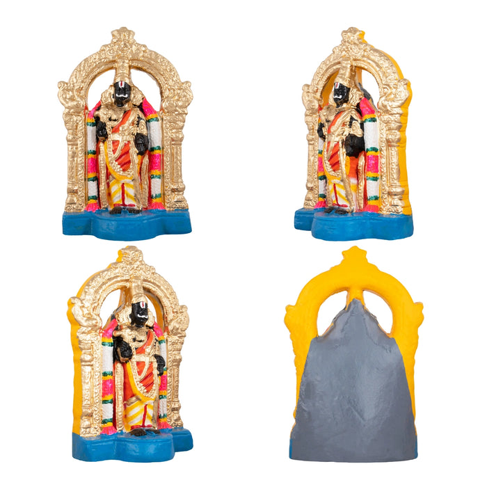 Parthasarathy Perumal Utsavar Clay Golu Bommai Set - 10 x 6 Inches | Giri Golu Doll/ Navaratri Golu Bomma/Gombe