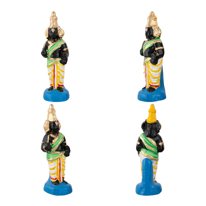 Parthasarathy Perumal Utsavar Clay Golu Bommai Set - 10 x 6 Inches | Giri Golu Doll/ Navaratri Golu Bomma/Gombe